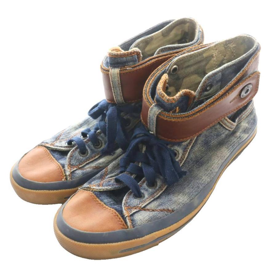 DIESEL（ディーゼル） デニムハイカットスニーカー US9 27cm 紺