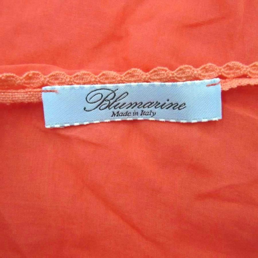 ブルマリン Blumarine シャツ ブラウス シルク混 38 赤 レッド 長袖 