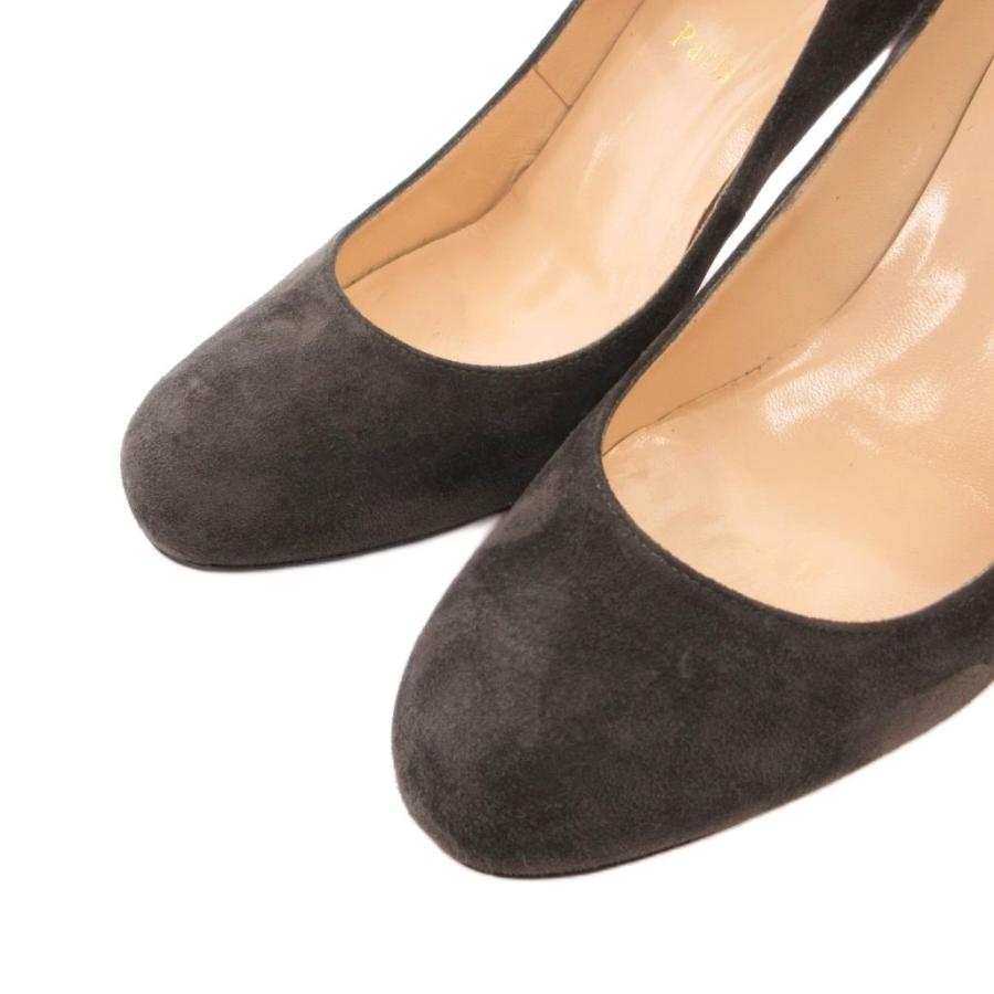 クリスチャンルブタン Christian louboutin パンプス ラウンドトゥ ストラップ スエード 37.5 グレー /FF ■GY62 レディース_2