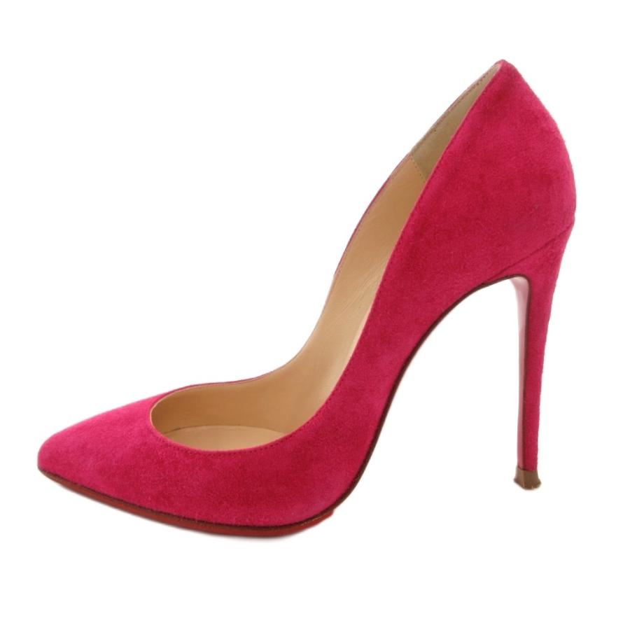クリスチャンルブタン Christian louboutin パンプス ポインテッドトゥ ハイヒール スエード 35 ピンク /FF ■GY62 レディース_1