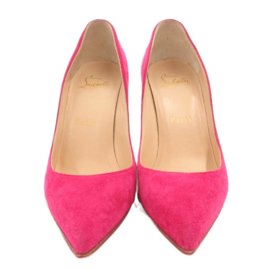 クリスチャンルブタン Christian louboutin パンプス ポインテッドトゥ ハイヒール スエード 35 ピンク /FF ■GY62 レディース_3