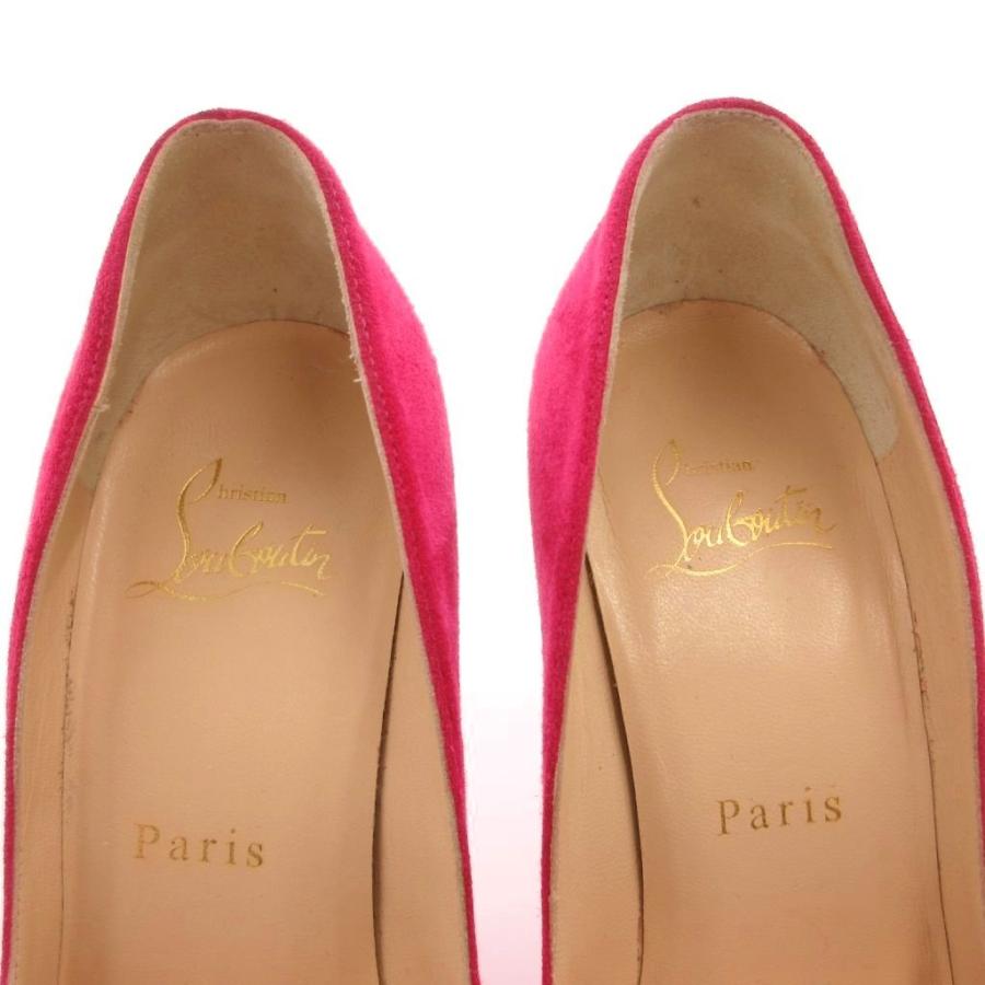 クリスチャンルブタン Christian louboutin パンプス ポインテッドトゥ ハイヒール スエード 35 ピンク /FF ■GY62 レディース_6