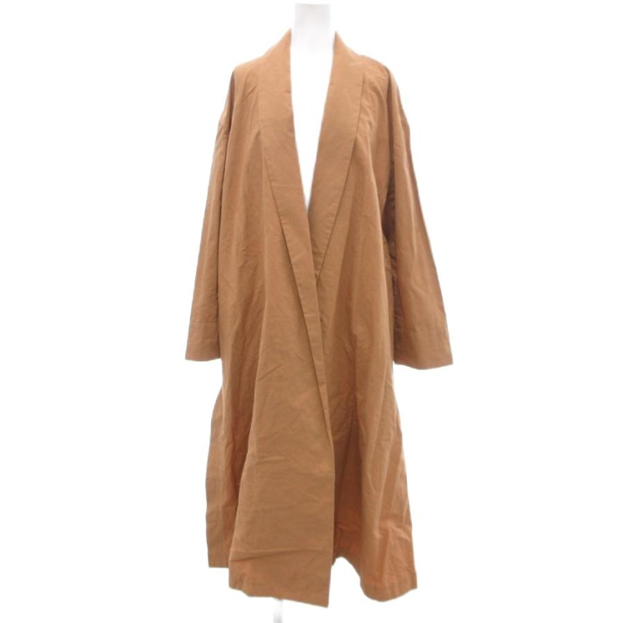 プラージュ Plage 美品 ロングコート リネン混 ショールカラー 38 