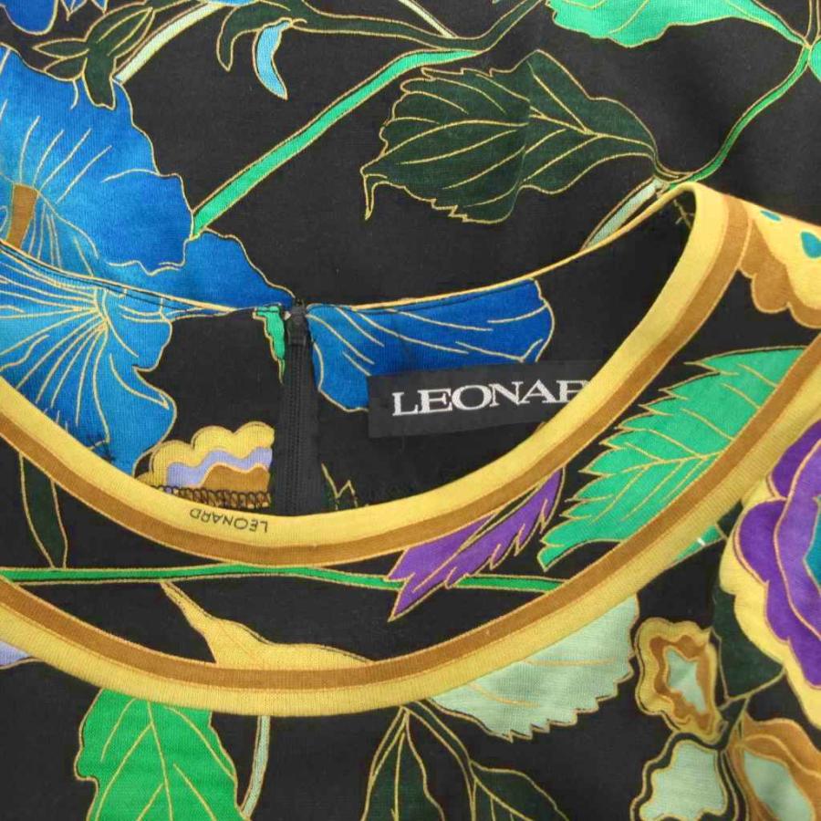LEONARD（レオナール） ワンピース 花柄 ウール シルク混 ロング 長袖