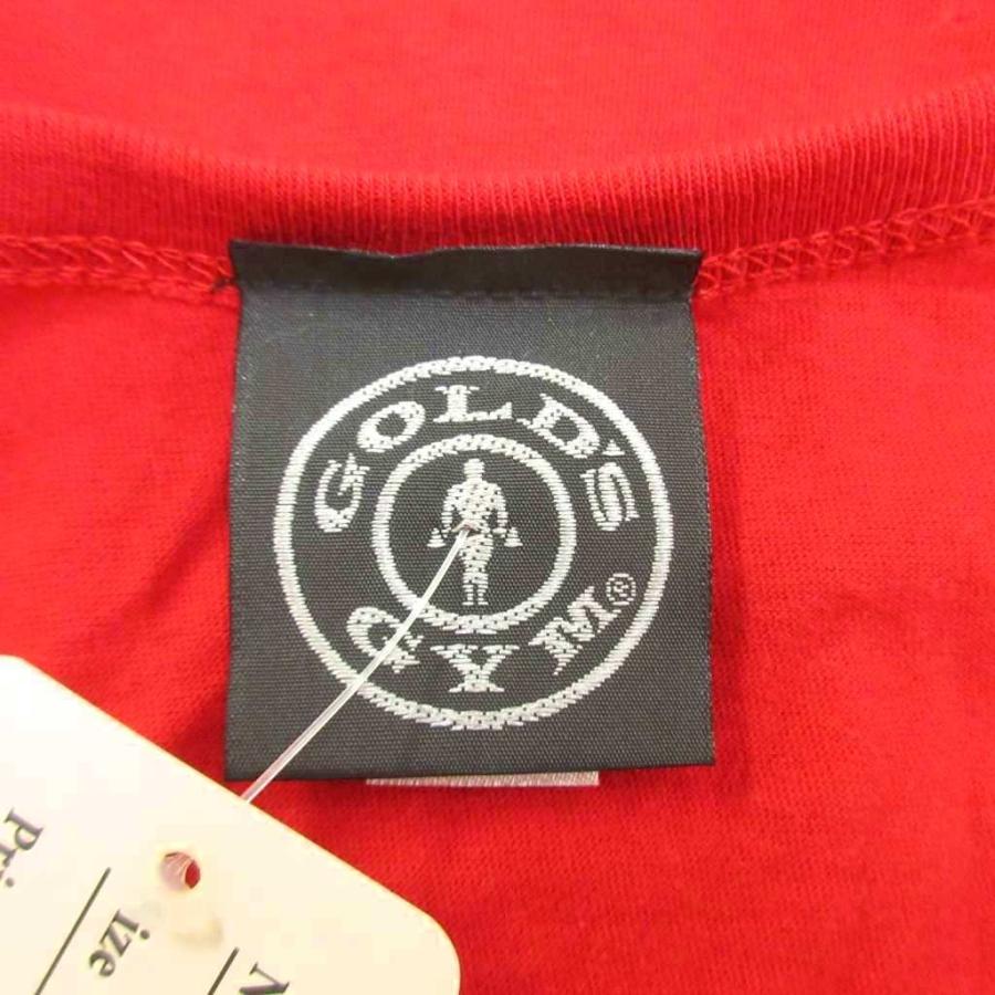 ゴールドジム GOLD'S GYM タンクトップ M 赤 レッド ノースリーブ ロゴ