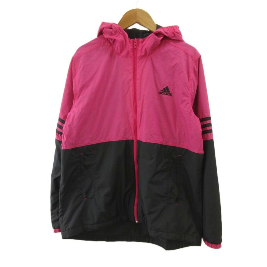 adidas（アディダス） パーカー ブルゾン ジャージ 160 ピンク 黒 