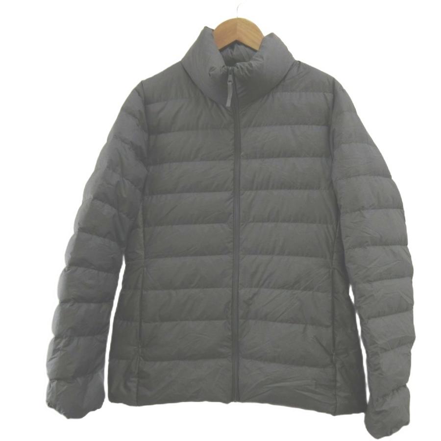ユニクロ（UNIQLO） ダウンジャケット 上着 M グレー 無地 スタンド 