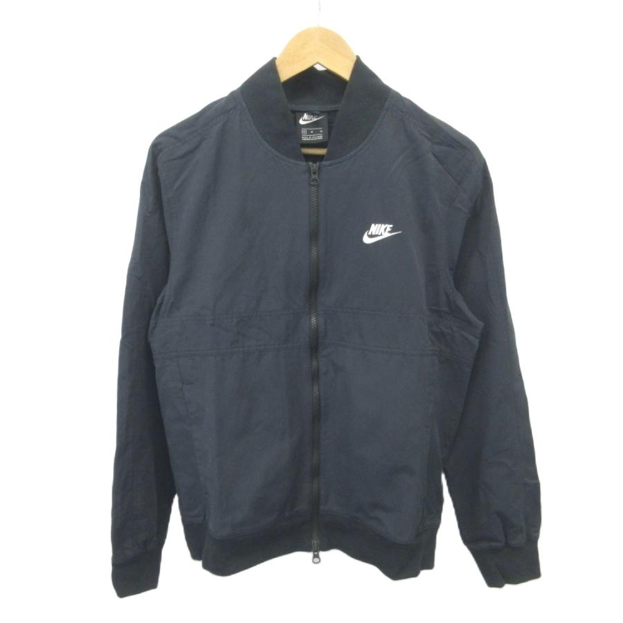 NIKE（ナイキ） ジャケット 上着 M 紺 ネイビー 無地 リブ襟 長袖 /NP