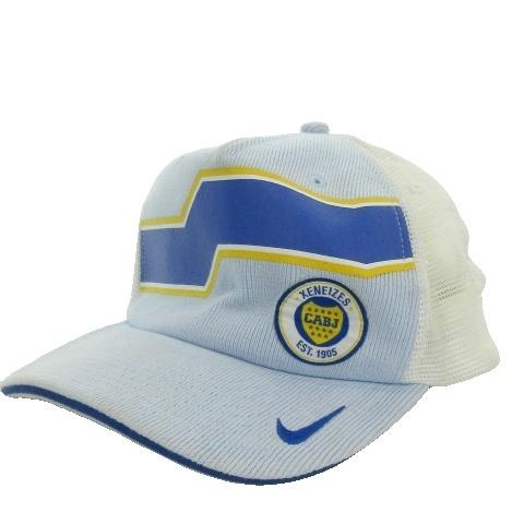 NIKE（ナイキ） メッシュキャップ 帽子 L 水色 ブルー 白 ホワイト ボカジュニアーズ CABJ ロゴデザイン ラインデザイン ...