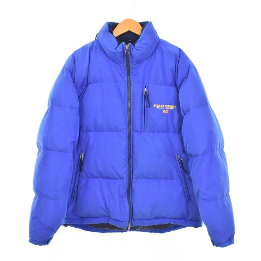 ポロスポーツ POLO SPORT ダウンジャケット フリース M 青 ブルー 