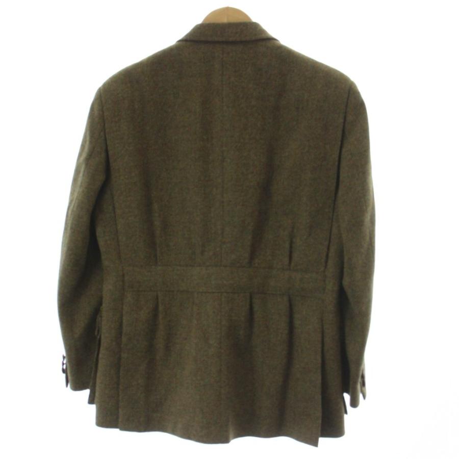 ケント&カーウェン KENT&CURWEN テーラードジャケット 上着 90A4 緑 茶 
