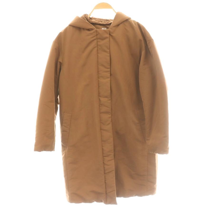ユニクロ（UNIQLO） ハイブリッドダウンコクーンコート M 茶 ブラウン 
