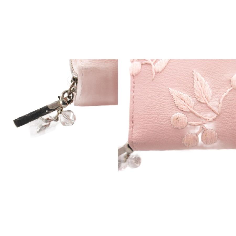JILL STUART（ジルスチュアート） 長財布 ピンク 花柄刺繍 ラウンド 