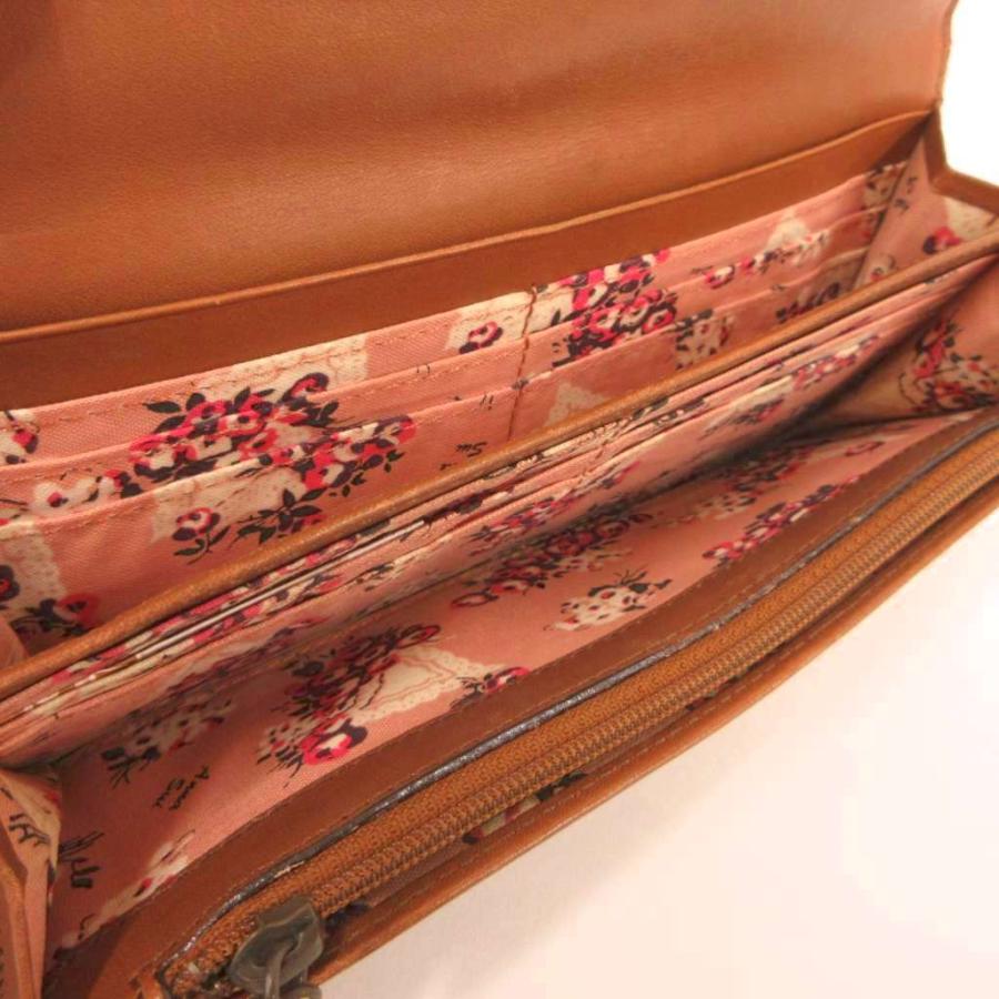 ANNA SUI（アナスイ） 長財布 ウォレット 茶 ブラウン エンボス加工