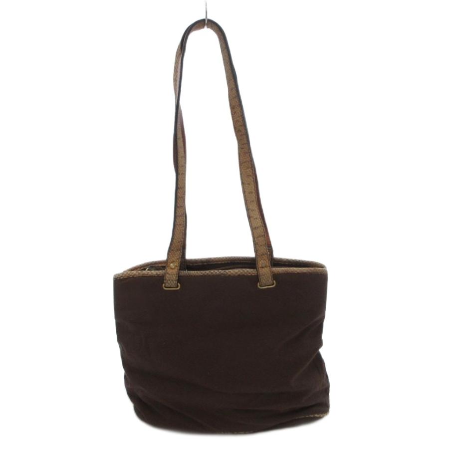Bally（バリー） トートバッグ 肩掛け 手提げ ロゴ ナイロン 茶 