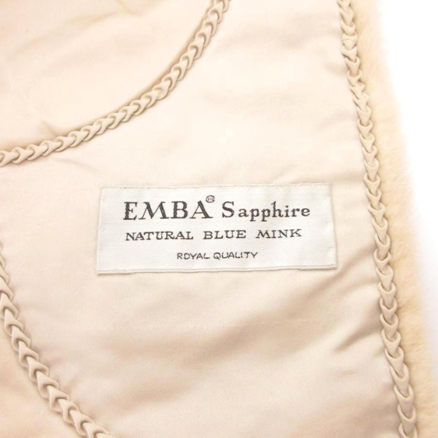 エンバ EMBA ファーケープ サファイアミンク 毛皮 生成り オフホワイト 