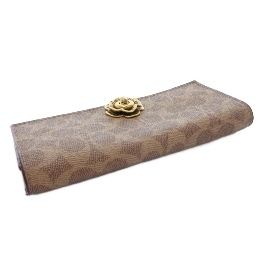 COACH（コーチ） 長財布 ウォレット ターンロック 花モチーフ