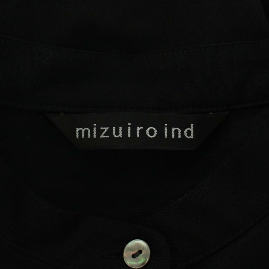 未使用品 ミズイロインド mizuiro ind シャツ ブラウス ウール F 黒 