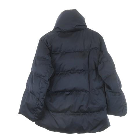 ユニクロ（UNIQLO） +J ダウンコート M 紺 ネイビー 無地 スタンド 