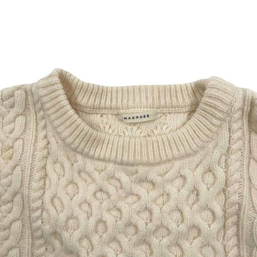 マカフィー MACPHEE トゥモローランド ケーブルニット クルーネック 