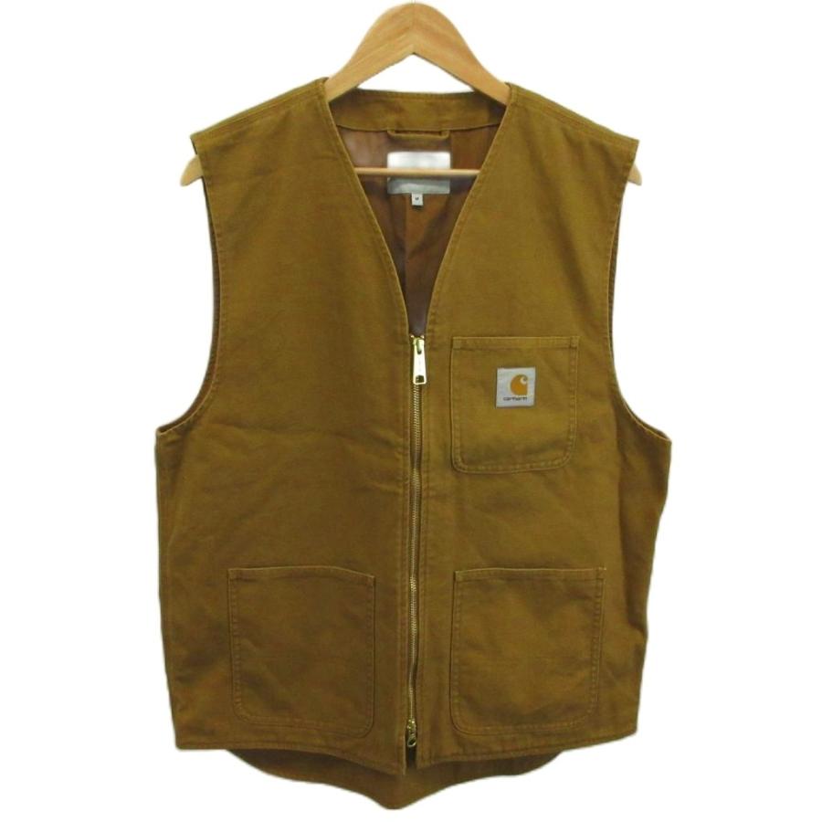 カーハート carhartt ベスト M 茶 ブラウン 無地 Vネック ノースリーブ