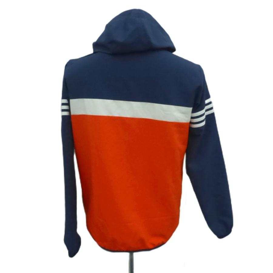  ジャケット パーカー 日本非売品 ネイビー/オレンジ adidas（アディダス） パーカー ジャケット 上着 ミドル丈 M 紺