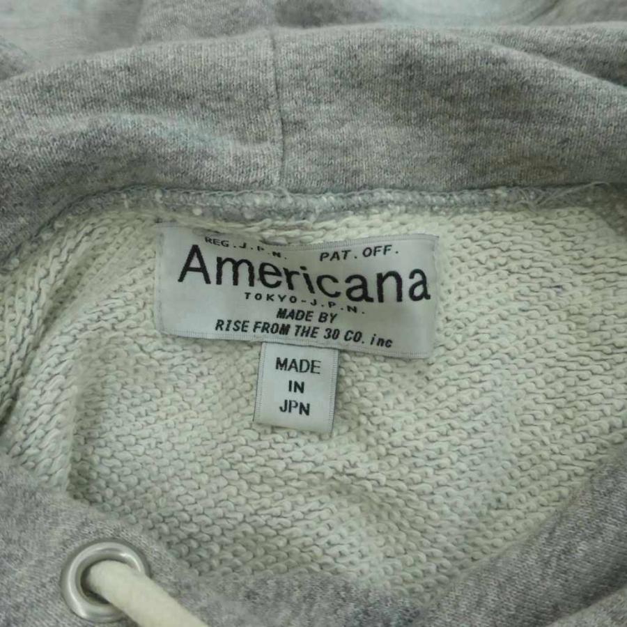 アメリカーナ AMERICANA パーカー プルオーバー 長袖 S グレー ロゴ