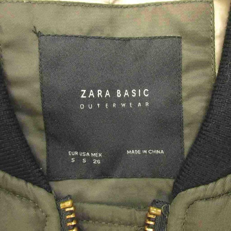 ZARA（ザラ） ZARA MA-1 フライトジャケット 上着 S カーキ リブ襟