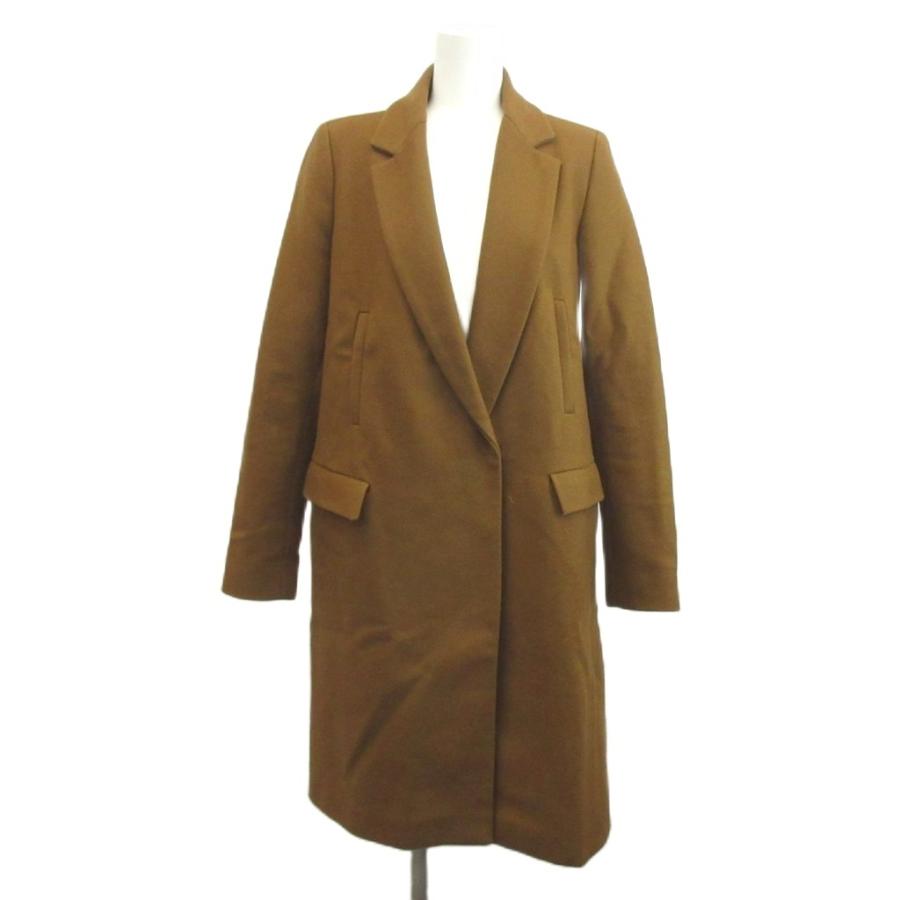 ZARA ロングチェスターコート☆S☆キャメル☆新品未使用 ザラ ベーシック ZARA BASIC チェスターコート ウール S キャメル 無地