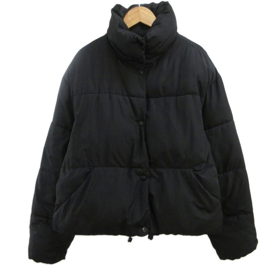 ZARA（ザラ） ジャンパー ブルゾン 上着 S 黒 ブラック スタンドカラー 