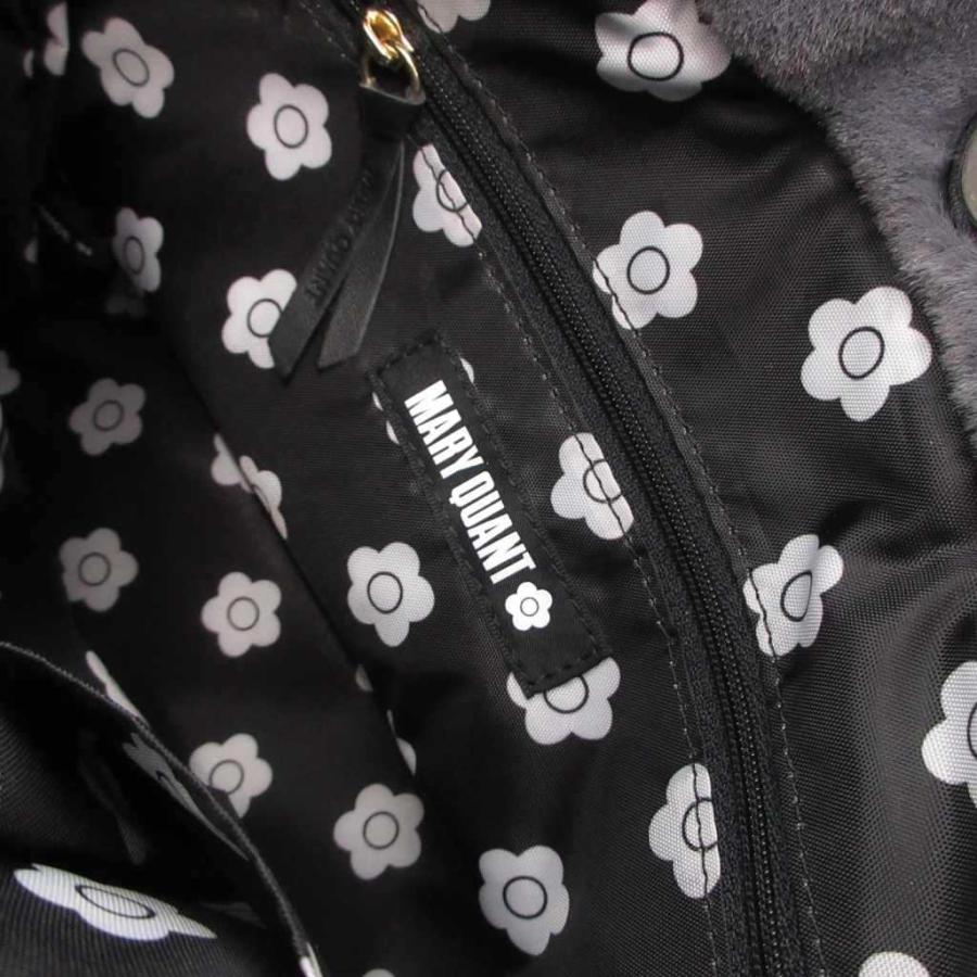 マリークワント MARY QUANT フェイクファー ハンドバッグ 手提げ 