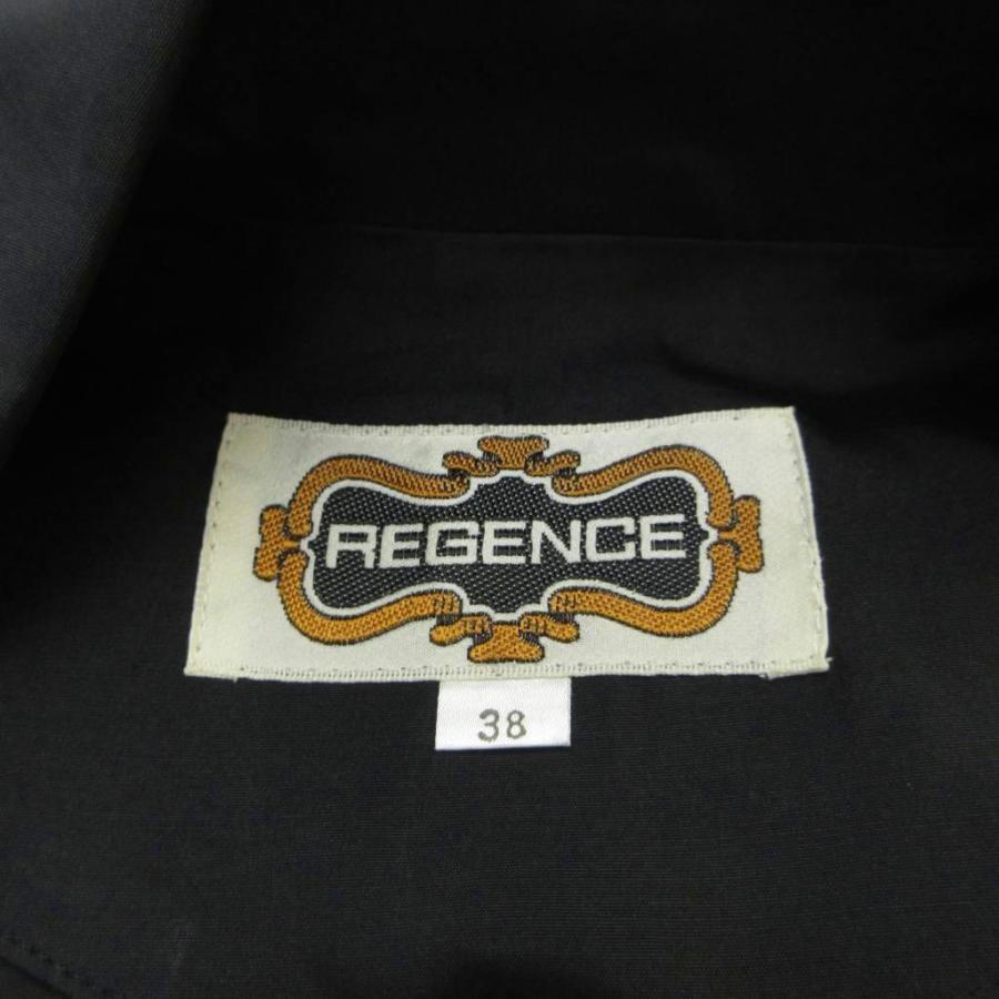 レジァンス REGENCE コート 絹 シルク 38 黒 ブラック ダブルブレスト 