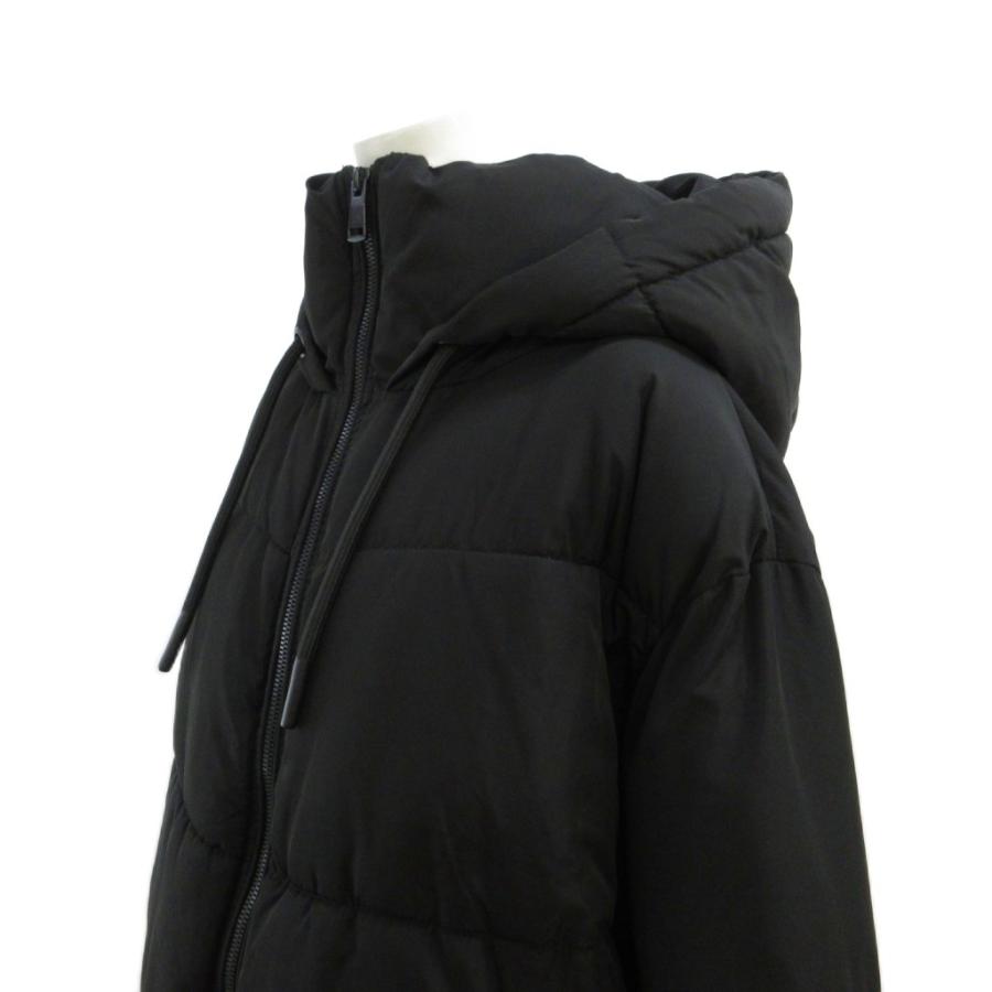 ZARA（ザラ） 中綿ジャケット ブルゾン 上着 M 黒 ブラック フード付き