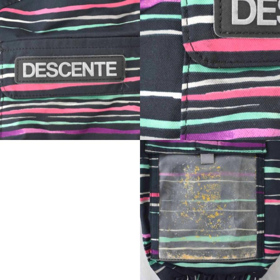 DESCENTE スキーウェア スキージャケット ジップアップ ストライプ柄