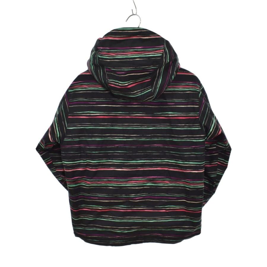 いっぺーDESCENTE スキーウェア フード付き 紫/緑/赤 DESCENTE スキーウェア スキージャケット ジップアップ ストライプ柄
