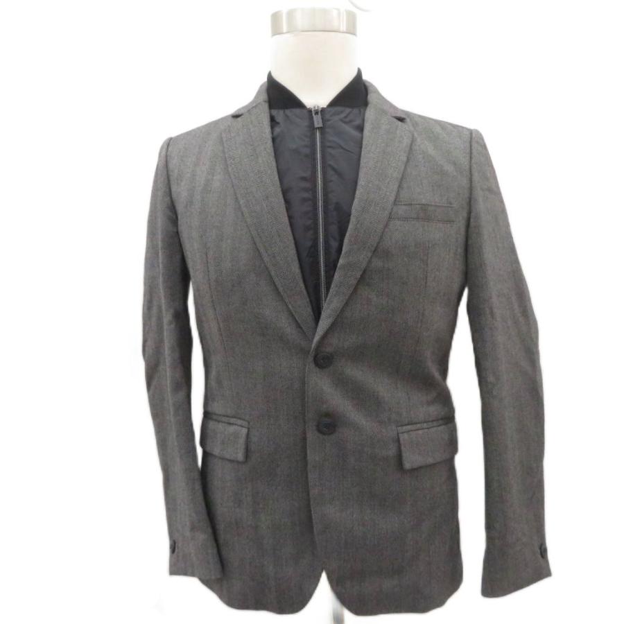 ヒューゴボス HUGO BOSS テーラードジャケット レイヤード風 ウール 46