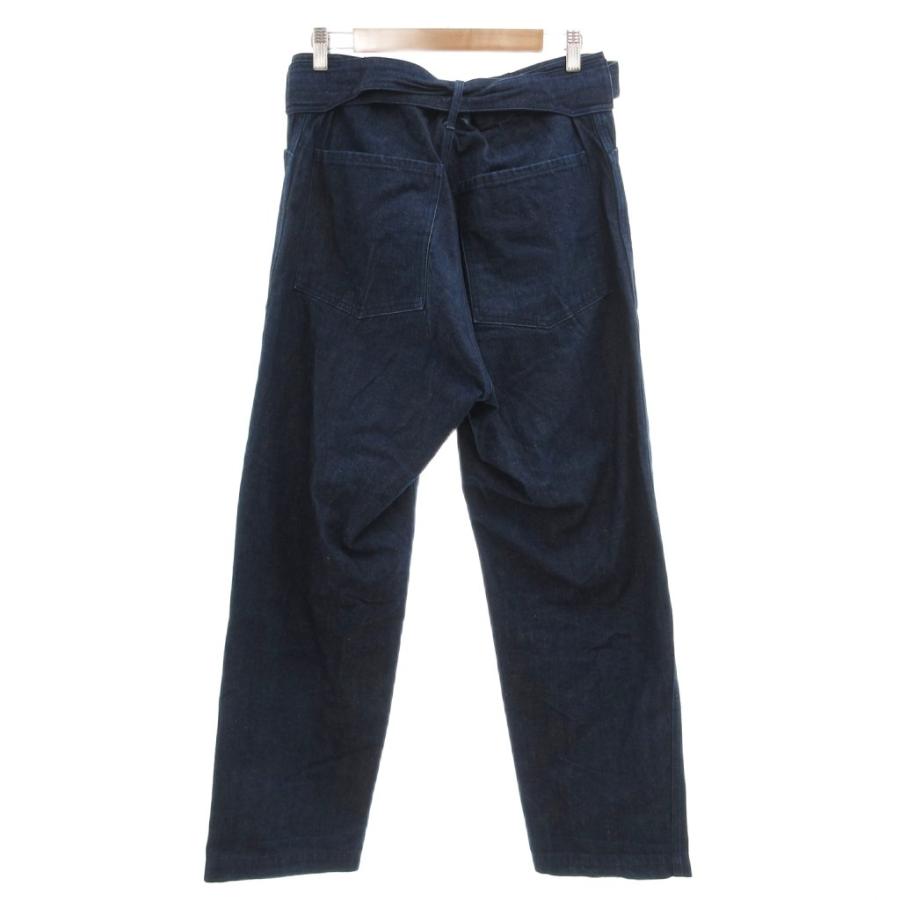 コモリ COMOLI ベルテッド デニムパンツ ジーンズ ストレート