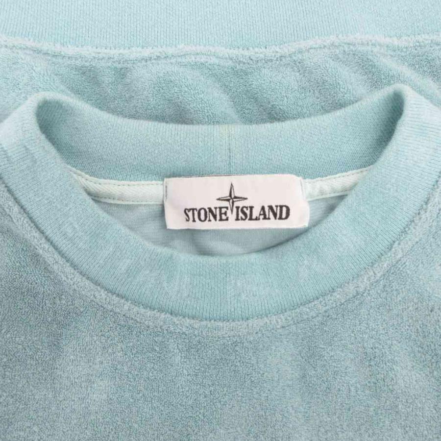 ストーンアイランド スウェット トレーナー ロゴ刺繍 モックネック L 水色 ストーンアイランド STONE ISLAND スウェット トレーナー ロゴ刺繍
