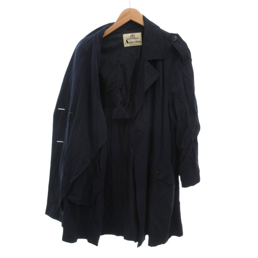 アクアスキュータム AQUASCUTUM ビンテージ トレンチコート 7S 紺