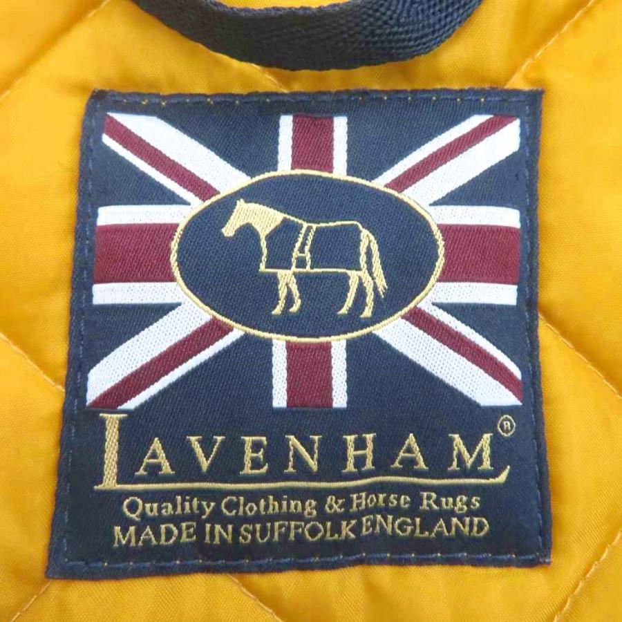 ラベンハム LAVENHAM キルティングジャケット ミドル丈 36 黄 イエロー 