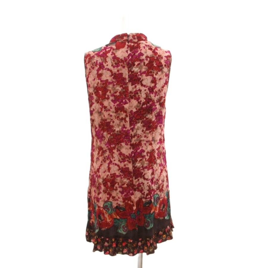 ANNA SUI（アナスイ） ワンピース ノースリーブ 花がら フリル ミモレ