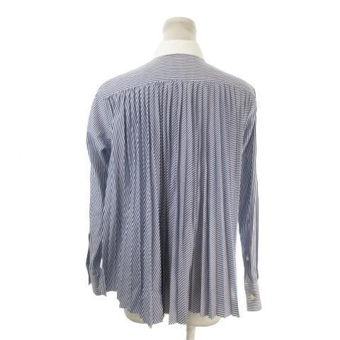 サカイラック sacai luck クレリックシャツ ブラウス 1 紺 ネイビー 白 
