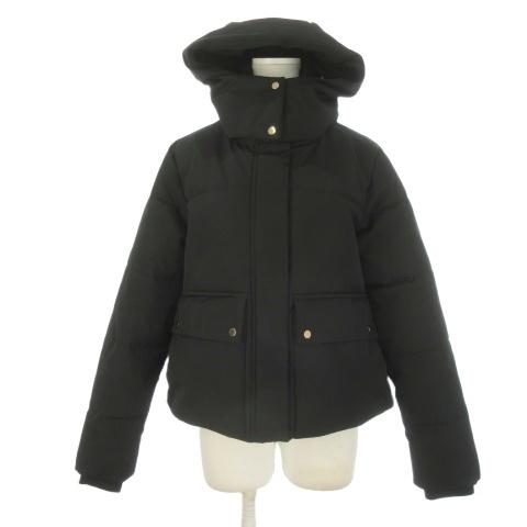 ZARA（ザラ） 中綿ジャケット 上着 XS 黒 ブラック フード付き 長袖 
