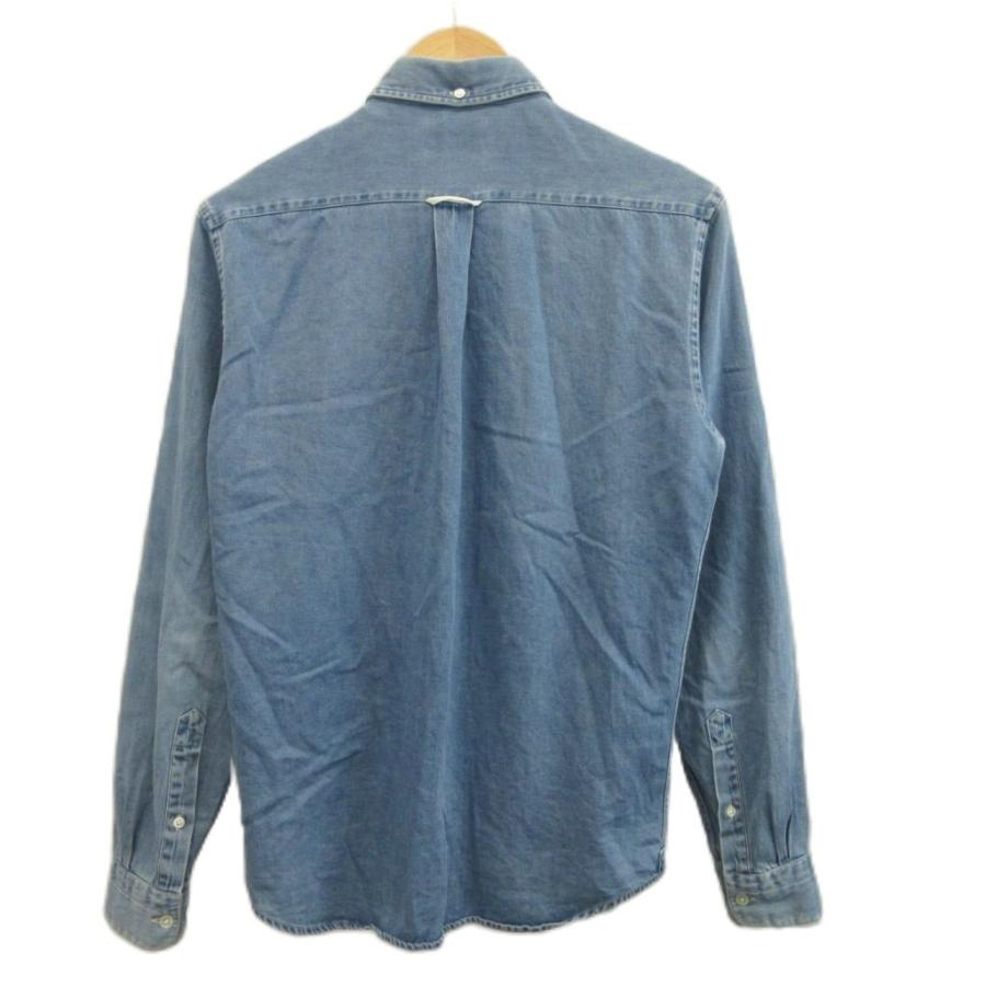 Acne Studios コットン ビッグシャツ ブルーグレー 44 アクネ ストゥディオズ Acne Studios シャツ 44 青 ブルー ボタン