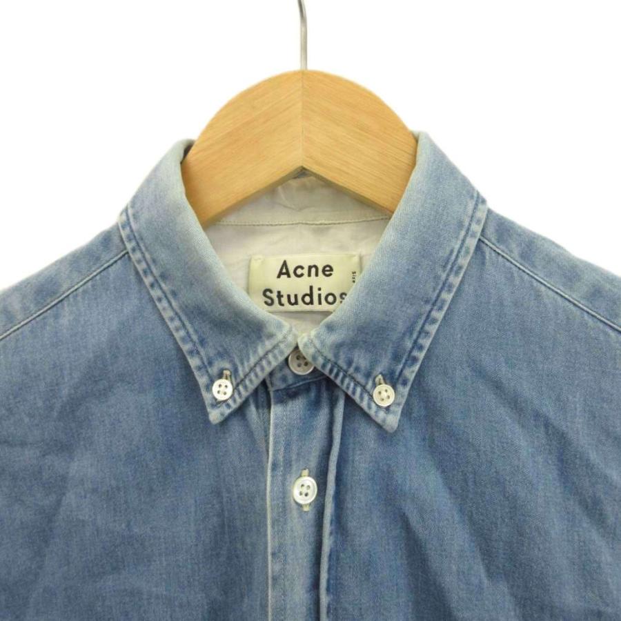 アクネ ストゥディオズ Acne Studios シャツ 44 青 ブルー ボタン