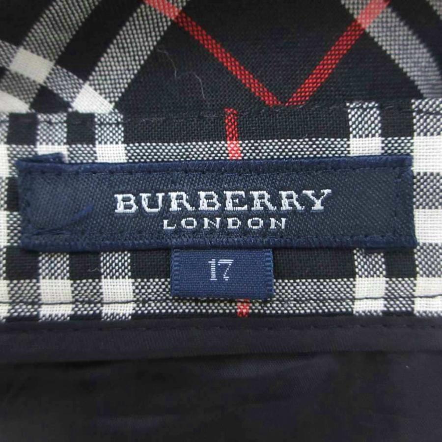 バーバリー ロンドン BURBERRY LONDON プリーツスカート 17 黒 白 赤