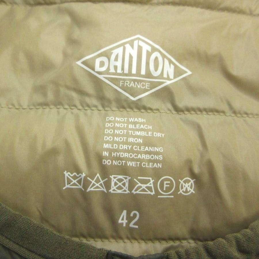 ダントン DANTON ダウンジャケット インナーダウン 上着 42 カーキ