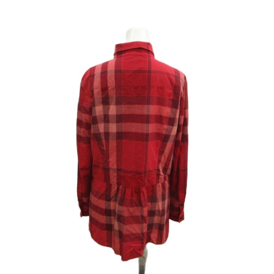 バーバリー ロンドン BURBERRY LONDON シャツ ブラウス 40 赤 レッド