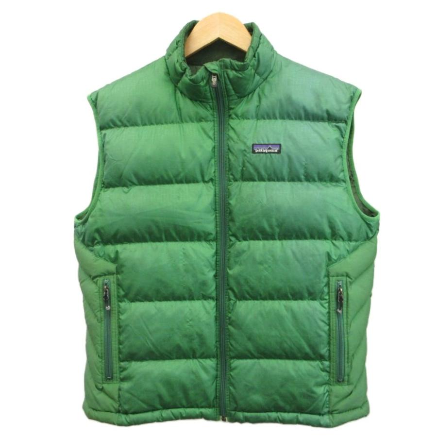 パタゴニア Patagonia ダウンベスト M 緑 グリーン 無地 スタンド