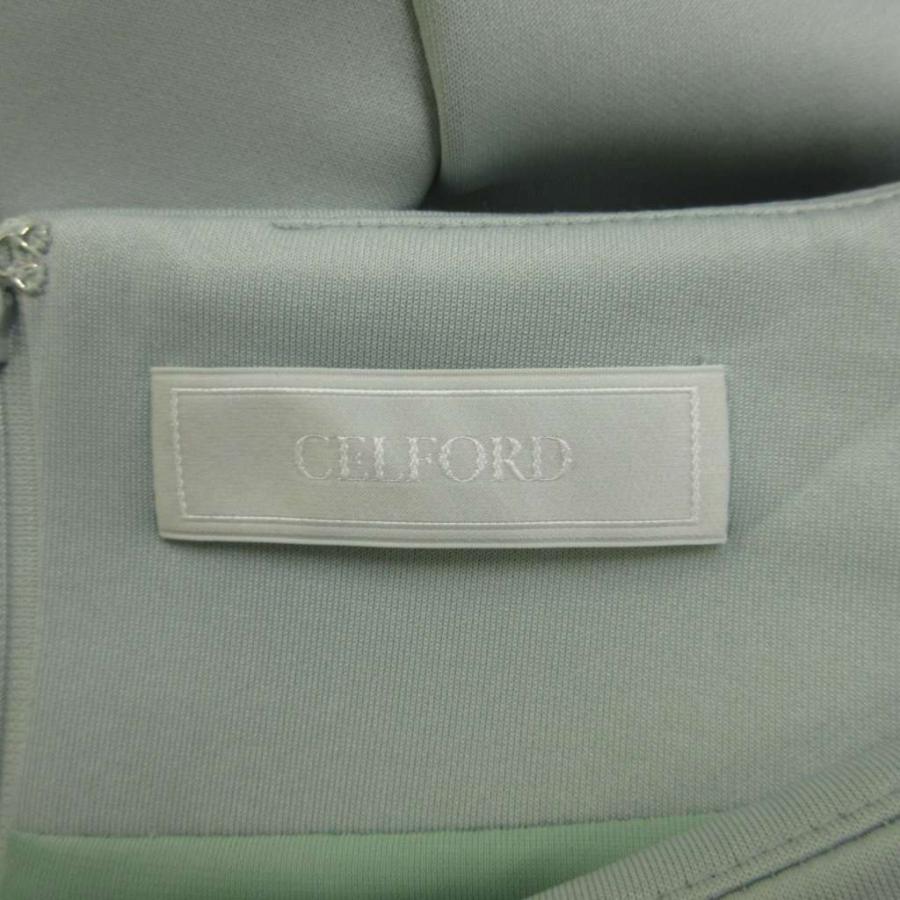 【完売品】新品 セルフォード ポンチマーメイドワンピース　36 セルフォード CELFORD ストレッチポンチマーメイドワンピース 36 水色